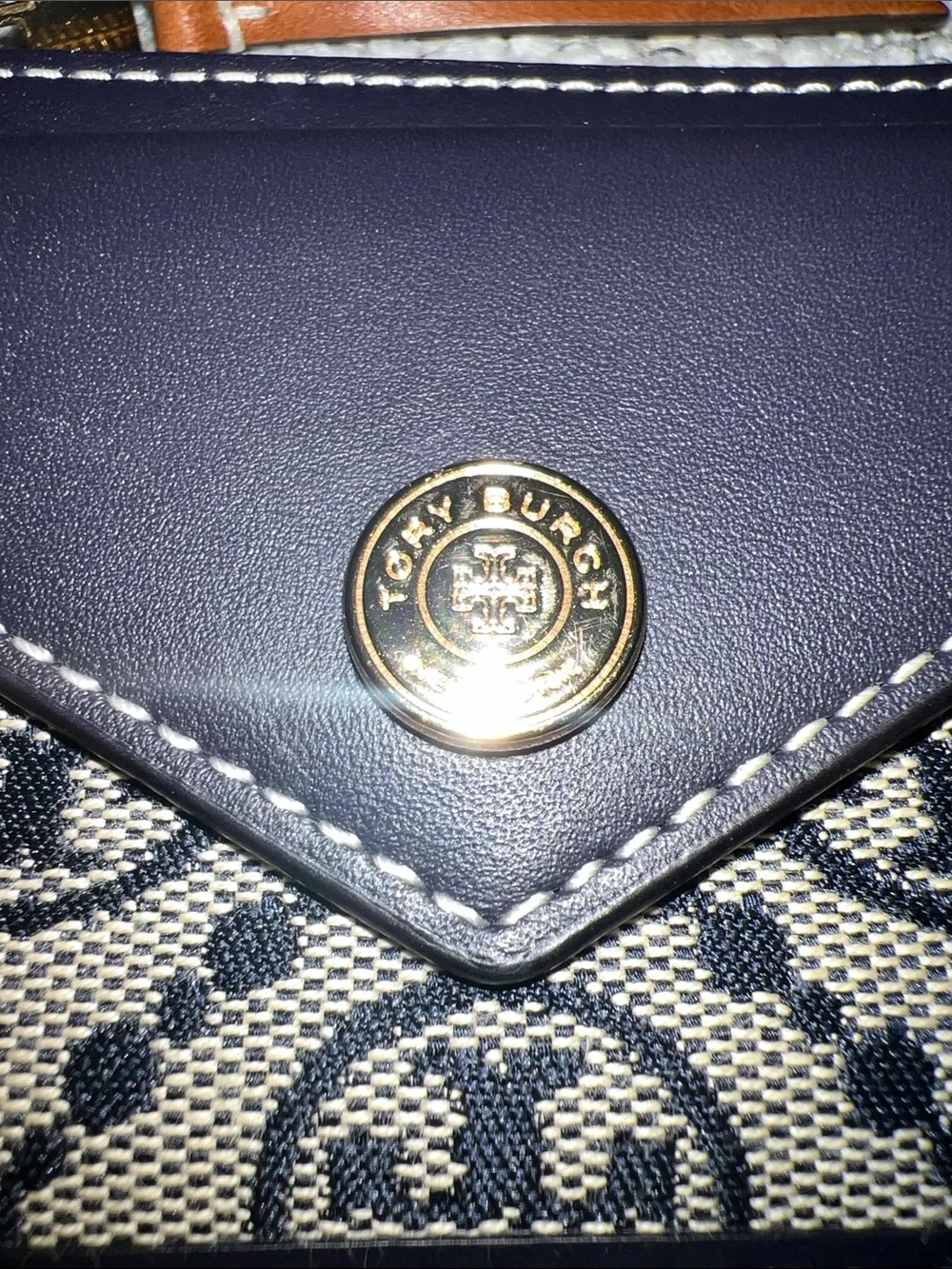 Tory Burch T Monogram Envelope Zip Card Case